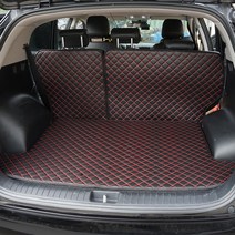 아이빌 기아 올뉴스포티지 신형퀼팅 4D 자동차 트렁크매트 + 2열등받이 풀세트, 블랙+블랙