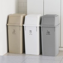 네이쳐리빙 모노블 더길어진 재활용 분리수거함 60L, 베이지, 1개