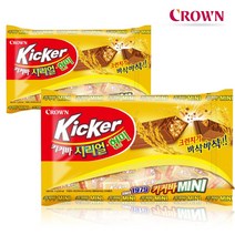 크라운 키커바 미니 시리얼 현미 391g x2봉 / 초콜렛 /간식/ 등산, 2개