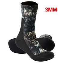 다이빙 양말 5mm3mm cr 네오프렌 다이빙 양말 다이빙 양말 위장 비치 양말 수영 양말 스쿠버 다이빙을 위해 따뜻하게 유지, 3mm, xs (36-37)