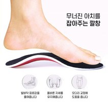191 부주상골 깔창 기능성 운동화 군대깔창 아치 평발 족적근막교정 실리콘 행군 전투화 군화, 1개