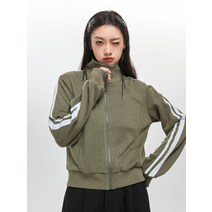 후드집업 사이드 줄무늬 지퍼 업 스웨트셔츠