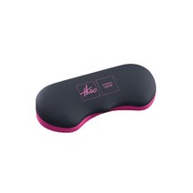 PU 가죽 안경 상자 철 상자 창조적 인 휴대용 학생 어린이 근시 선글라스 상자를 사용자 정의 할 수 있습니다 ANKRIC 보관함, 다크 그레이 로즈 레드 더블 로고