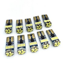 2/10PCS Led W5W T10 자동차 신호 램프 501 194 전구 4014SMD 정리 조명 독서 인테리어 6000K 12V, 01 2PCS_02 Red