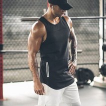 트레이닝복 여름나시 민소매 헬스 웨이트 런닝 INSUM87, 그레이_XXL