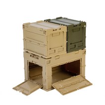 다용도 플라스틱 캠핑용품 케이스 접이식 야외 상자, 360x260x285mm 20L 측면 고정 화이트