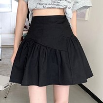 [랜덤플레이] 노턱 언발 프릴 벌룬 미니스커트