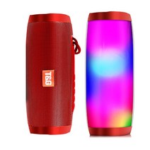 무선 블루투스 스피커 휴대용 스피커 블루투스 강력한 높은 야외 저음 HIFI TF FM 라디오 LED 빛, Red, TG157