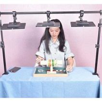LED테이블라이트 액세서리 조명 제품촬영 카메라 소품, 플로어 3램프 패키지