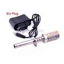 RC 니트로 1.2V 3600MAH 충전식 글로우 플러그 스타터 점화기 AC 충전기 가스 엔진 전원 1/10 1/8 자동차, 01 Igniter and EU Plug