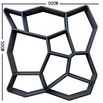 몰탈 바닥 모양 시멘트 금형 타일 콘크리트 문양거푸집 정원 벽돌 포장, 02. 50cm 불규칙한 9개 그리드