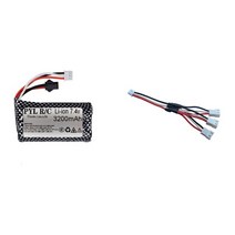 WPL MN99S D90 U12A S033g Q1 H101 7.4V 3200 배터리에 대 한 7.4V 18650 mAh Lipo 배터리 Rc 보트에 대 한 SM 자동차 탱크 Dro, [6] 커피