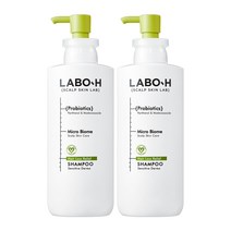 라보에이치 민감두피 샴푸 프로바이오틱스 탈모증상완화 유산균샴푸 400ml 2개, 라보에이치 민감더마 샴푸 400ml 2입