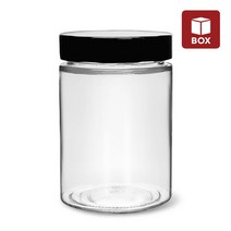 MIR (1BOX) 유리병 일자형 딥캡 500ml 원형 (12개입) 잼병 공병 유리밀폐용기