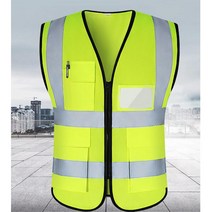 건설공사 낚시조끼 3주머니 명찰부착 통풍 방수 형광 조끼 작업조끼 보안조끼 작업장, 1개