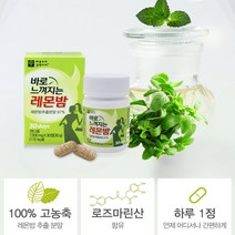애플트리 바로느껴지는 레몬밤정 로즈마린산 레몬밤 농축 잎 추출 분말 가루 캡슐 정제 알약형태 레몬밥 멜리사 비밤, 1000mg, 30정