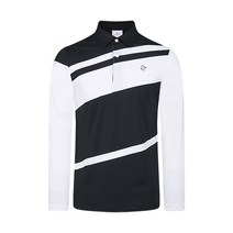 루이까스텔 남성 사선 면분할 피스 프린트 티셔츠_3GTTS393B