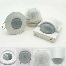 르그랑 자동 타임 모션 감지 적외선 PIR 무선 LED 센서 스위치 재실감지기, 01.르그랑 천정용 센서(백열등/4선식)
