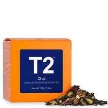 미국직구 T2 티 차이 블랙 티 기프트 큐브에 느슨한 잎 향신료 블랙 티 3.5oz T125AE008, 수량, 상세참조