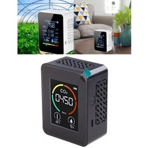 루버창 디지털 온도 습도 센서 테스터 CO2 미터 공기질 모니터 이산화탄소 TVOC HCHO 감지기, BK-A-3 in 1