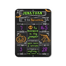 Babies First Milestone Chalkboard Style Metal Sign Reusable Photo Prop for Events and Holidays, 1