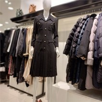 블루페페 NC14 V넥카라골드버튼정장원피스 P211MSE704