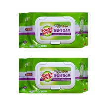 3M 스카치브라이트 물걸레 청소포 더블액션 표준형 20매, 40매