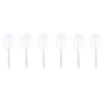 룰렛 돌림판 다트 놀거리 6pcs 플라스틱 전문 비행 2BA 나사 부드러운 내구성 꼬리, 하얀색