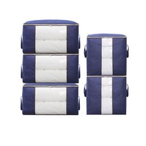 록신 가방 가방 가정용 저장 상자 퀼트 의류 분류 상자, 70*50*30cm, 네이비