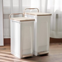 언니네 잡화공간 인테리어 페달 휴지통, 노블페달휴지통 20L (베이지)