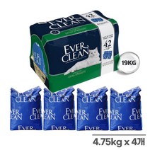 Clorox Pet 에버크린 ES 19kg(4.75kg x 4개) 고양이 최애 모래 에버크린 EC / UN(무향), 단품, 단품