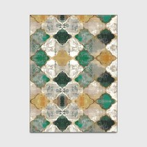 체크러그 원형 카페트 거실 러그 비정형 체크 카펫트 morocco geometry 거품