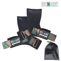 아이어네어 크로스핏 헬스 모찌 그립 턱걸이 장갑 풀업 스트랩, 카모