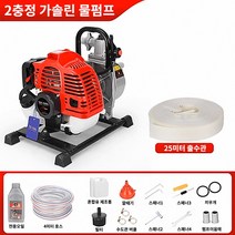 가벼운 고출력 엔진 양수기 농업용 모터 가솔린 배수 펌프 소형 장마 오수 1인치 2인치, 양수기 (고출력 1인치) + 부속품, 1개