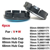 자동차 림 커버 휠 허브 센터 캡 로고 엠블럼 배지 액세서리 검정색 50mm 55mm 56mm 60mm 63mm 65mm 68mm 70mm 76mm 4 개, [10] 56mm 6CD601171