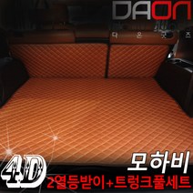 주식회사 아이빌 기아 모하비 신형퀼팅 4D 자동차 트렁크매트 + 2열등받이 풀세트, 7인승 분리형, 웜그레이