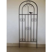 정원 아치 넝쿨 장미 식물 철재 지지대 담장 화단 가든 거실 인테리어, 블랙 1.2m