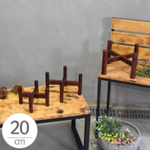 W284AE3이파인 S2호내경200mm 우드스텐드 원주목형 낮은 화분받침대 S2호