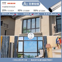 단면 유리 거울 단방향 가능 스티커 투광 창문 야간투시경, T06-A1지존 백금은, C08-90x500cm