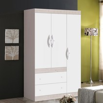 대도갤러리 이느낌 4자 (투서랍+틈새장) 장롱세트, 워시화이트