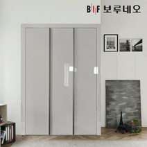 보루네오 샤인 여닫이 작은방 붙박이장 10cm, 그레이 다크그레이 10cm
