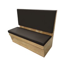 서울 한식 중식 일식당 펍 창업 붙박이 의자 수납 벽쇼파 2인용(1000mm), DS 111(진한 초코)+밝은 프레임