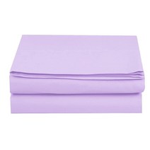 아마존 Elegant Comfort 럭셔리 플랫 시트 주름 1500수 이집트 품질 시트 1개 캘리포니아 킹 사이즈 크림, Lilac_California King