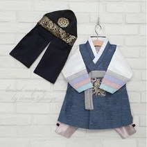 한설한복 [한설한복]H.5522 본견느낌! 가로 수직 남자아이한복