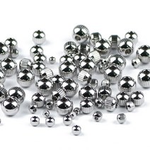 YHBZRET 200pcs 스테인레스 스틸 비즈 스페이서 3/4/6/8MM 기어 라운드 볼 루즈 쥬얼리 만들기 팔찌 DIY 결