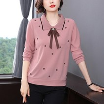 Makone 여자 봄가을 상의봄가을 루즈핏 티셔츠 상의 여 40-50대 엄마옷 패션 긴팔 레깅스