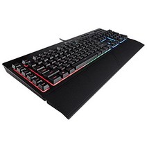 Corsair 미국출고-CORSAIR K55 RGB PRO - 동적 RGB 백라이트 - Elgato Stream Deck 소프트웨어 통합이 포함된 6개의 매크로 키 - IP42 방진 및 유출 방지 - 분리형 팜레스트 - 전용 미디어 및 볼-171191, 단일옵션, 01.RGB