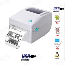 바코드생성기 케어라벨프린터 바코드 출력기 프린터 기계Xprinter 라벨 바코드 프린터 열 영수증 20mm-100m, 01 WH USB_01 EU 플러그