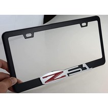Corvette Z51 번호판 프레임 교체 2005-2018 C6/C7 (블랙 크롬 레드), Black Chrome Red