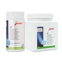 Jura 유라 커피머신 청소 세척 세정제 세척제 25개입 석회질 제거제 36개입 대용량 세트 Cleaning Descaling Tablets, 1세트